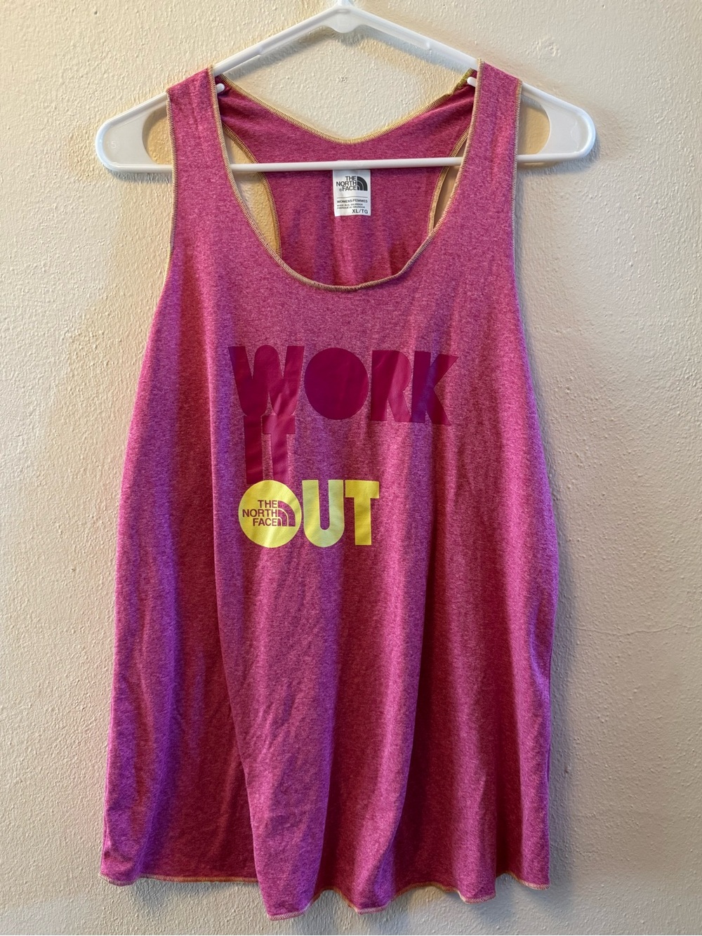 The North Face Pink "Work It Out" Racerback Tank Top Size XL